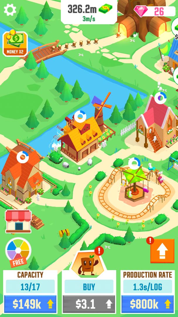 Idle Tree City screenshot game