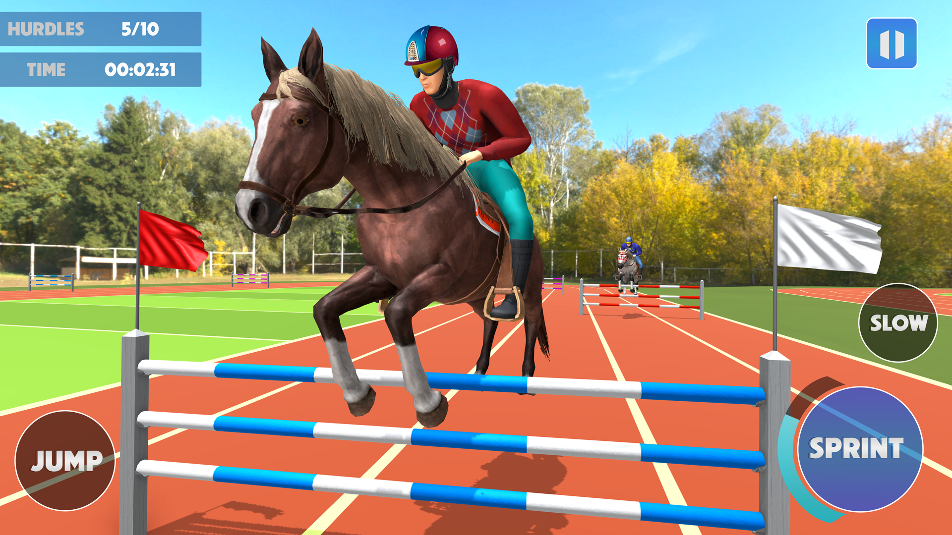 Captura de Tela do Jogo Horse Jump: Horse Racing 3D