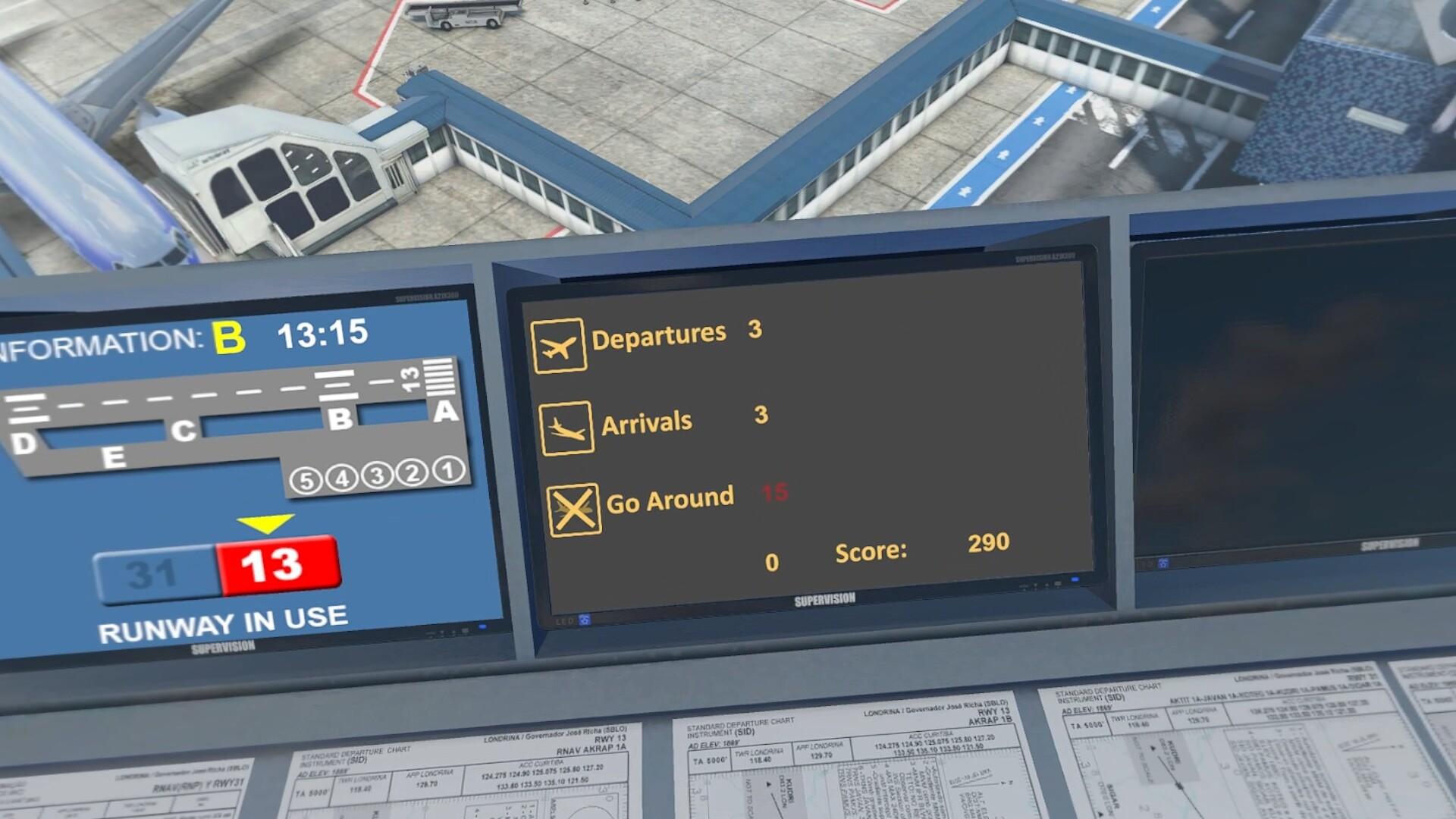 Cuplikan Layar Game V-Air Traffic Control