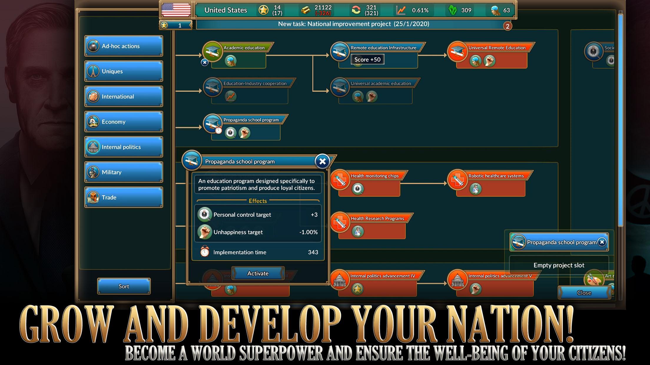 Realpolitiks Mobile ภาพหน้าจอเกม