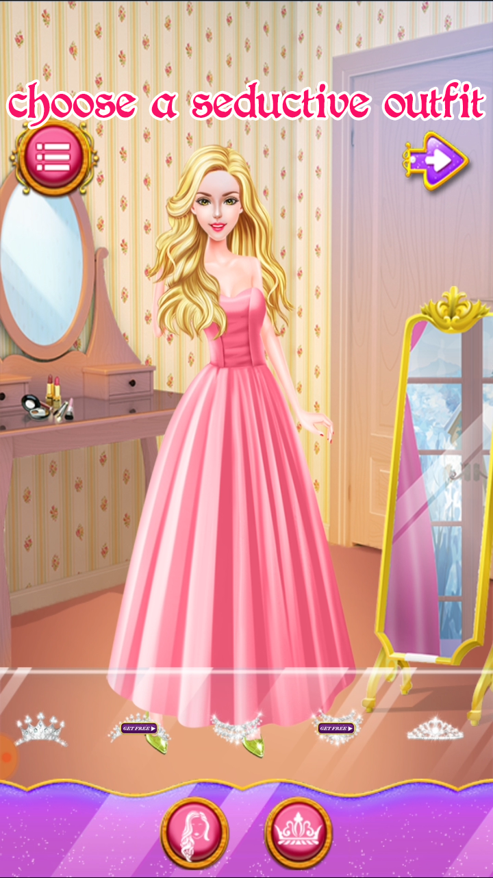 Screenshot 1 of Princess Salon - Juego de vestir y maquillar para niñas 1.0