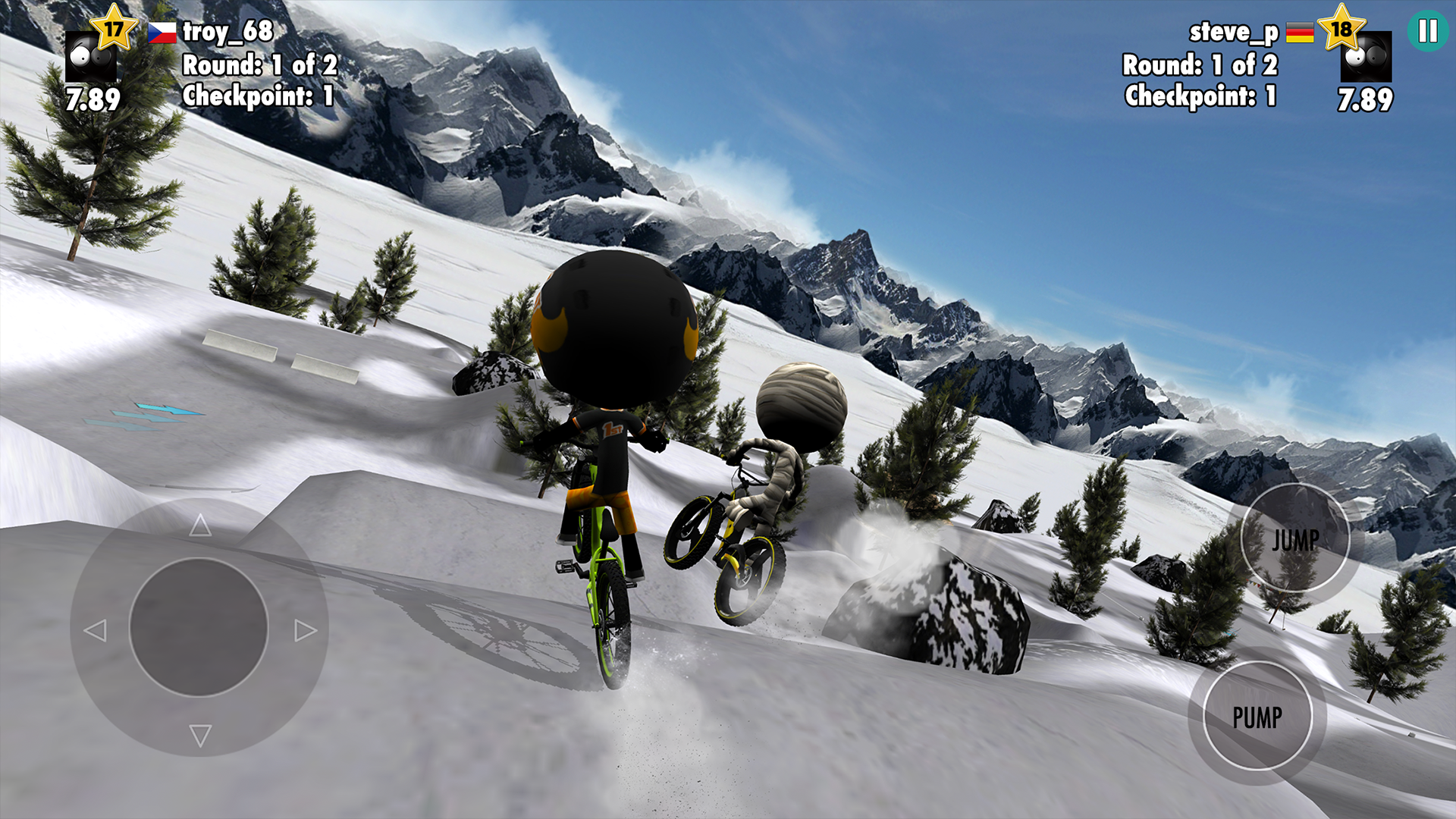 Captura de Tela do Jogo Stickman Bike Battle