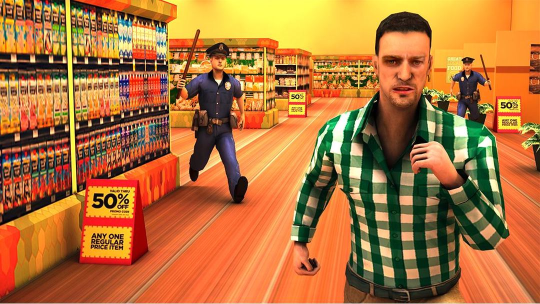 Supermarket Escape Dash ภาพหน้าจอเกม