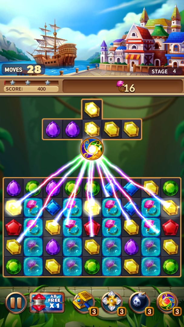 Jewels Fantasy Crush : Match 3 Puzzle ภาพหน้าจอเกม