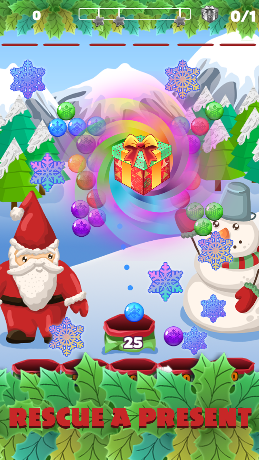 Bubble shooter - Christmas Puzzle with Santa Claus 게임 스크린샷