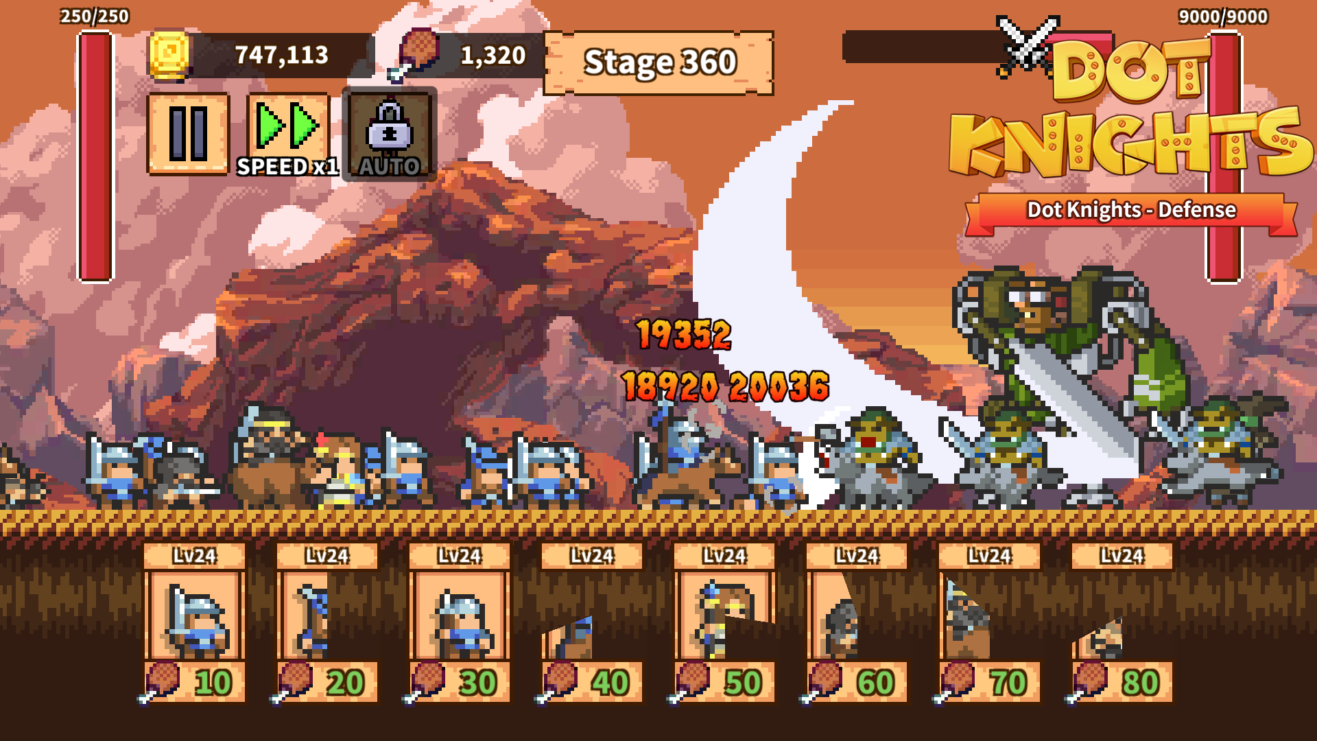 Dot Knights: Pixel Defense War Game Screenshot