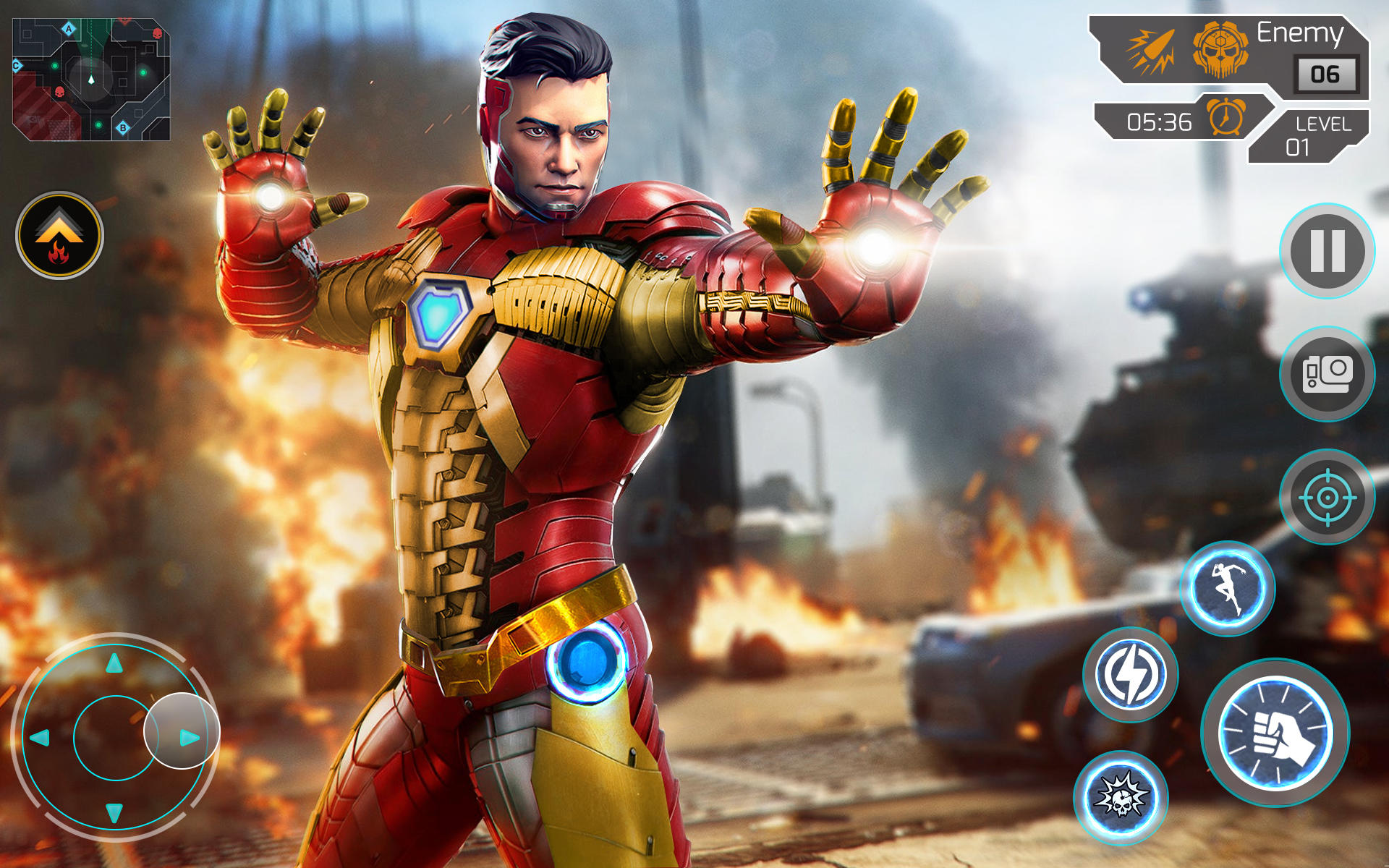 Iron Hero Superhero Robot Game Game Screenshot