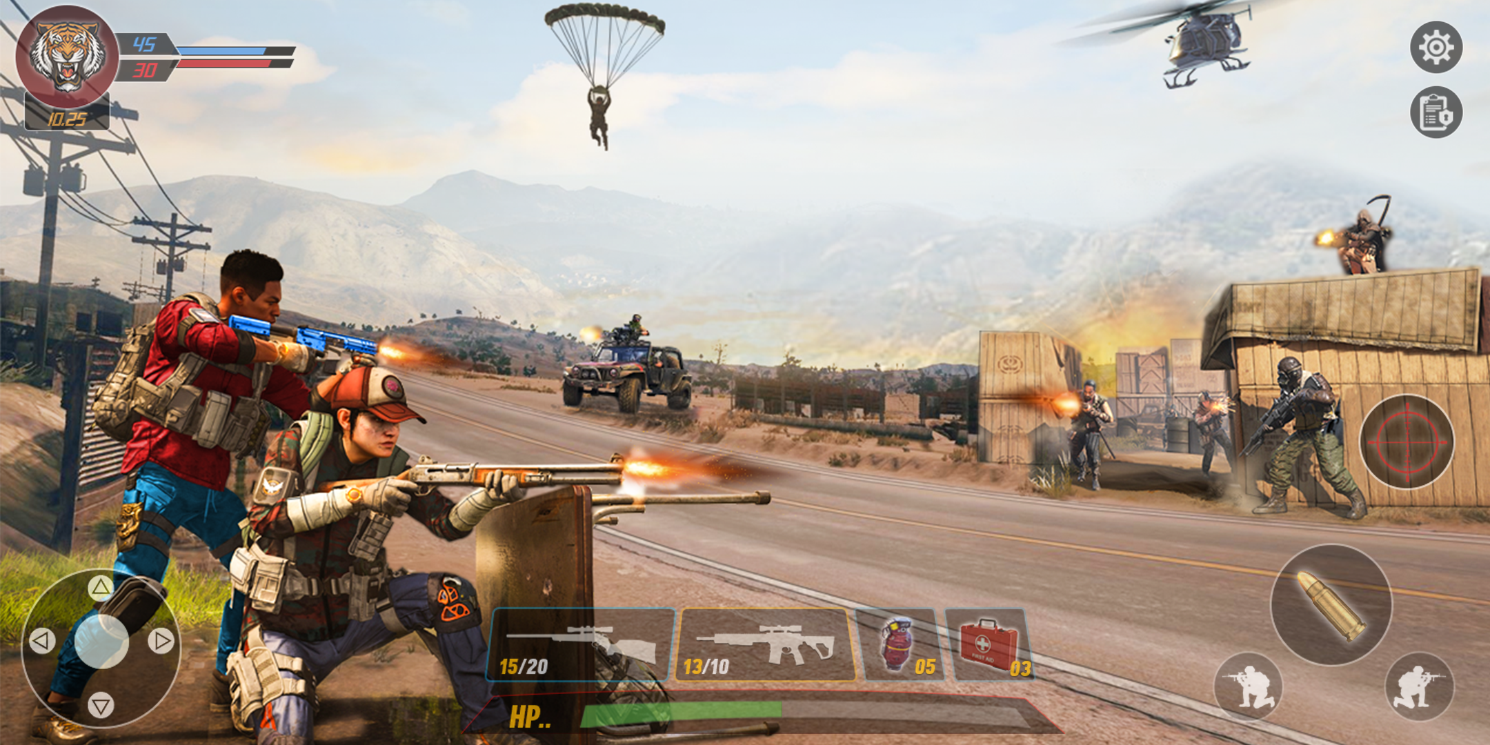 Screenshot of Commando shooting: army game