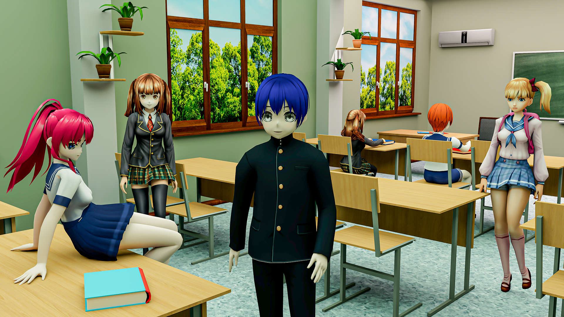 Anime High School Love Story 1 Game Screenshot