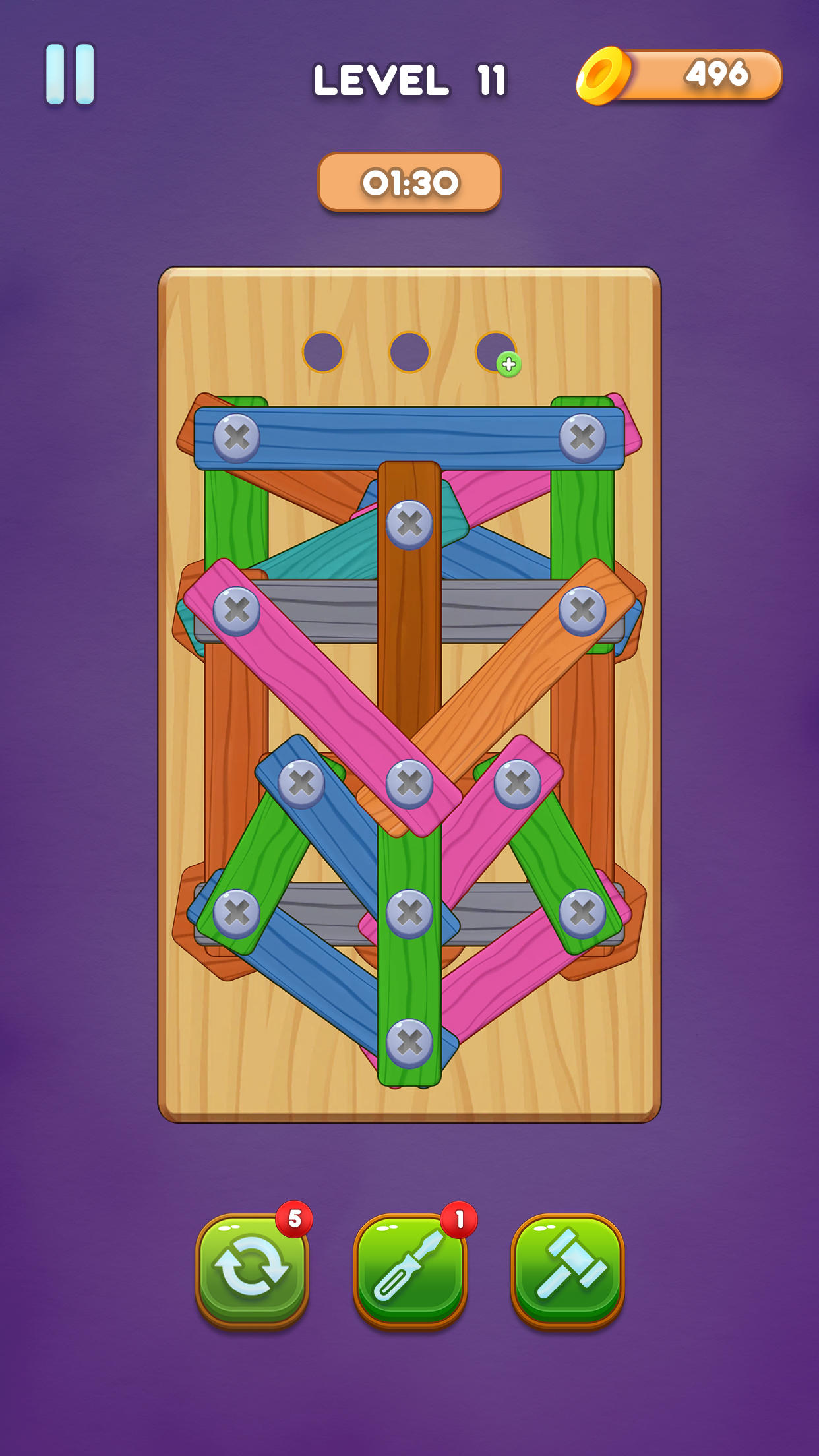Unscrew Wood Puzzle: Screw Jam Game Screenshot