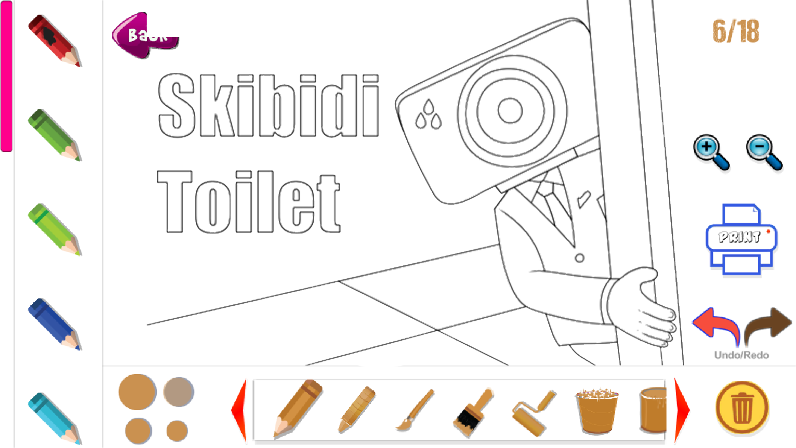 Skibidi Toilet Coloring Game Game Screenshot
