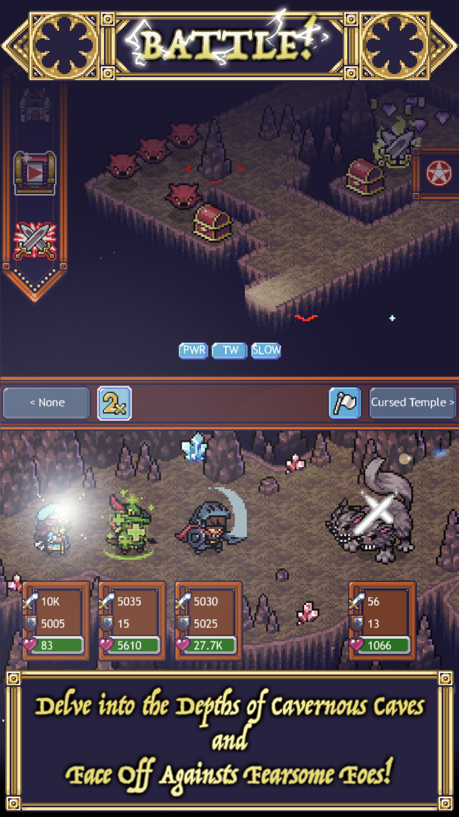 Screenshot 1 of វីរបុរសក្នុងរូងភ្នំ៖ Idle Dungeon RPG Version 5.5.6