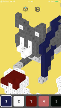 Flamingo - 3d Voxel Coloring Game Screenshot