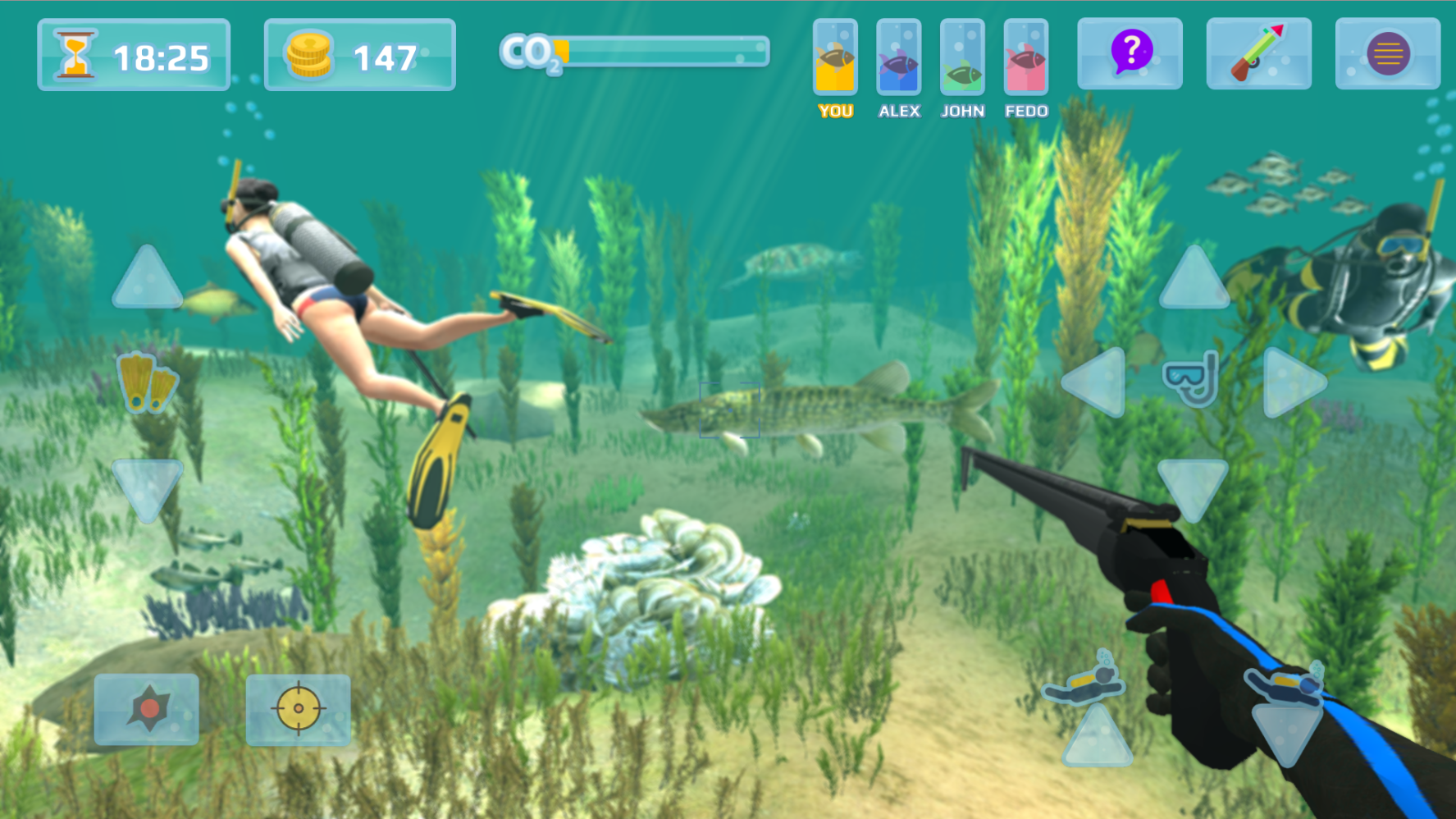 Hunter underwater spearfishing Game Screenshot