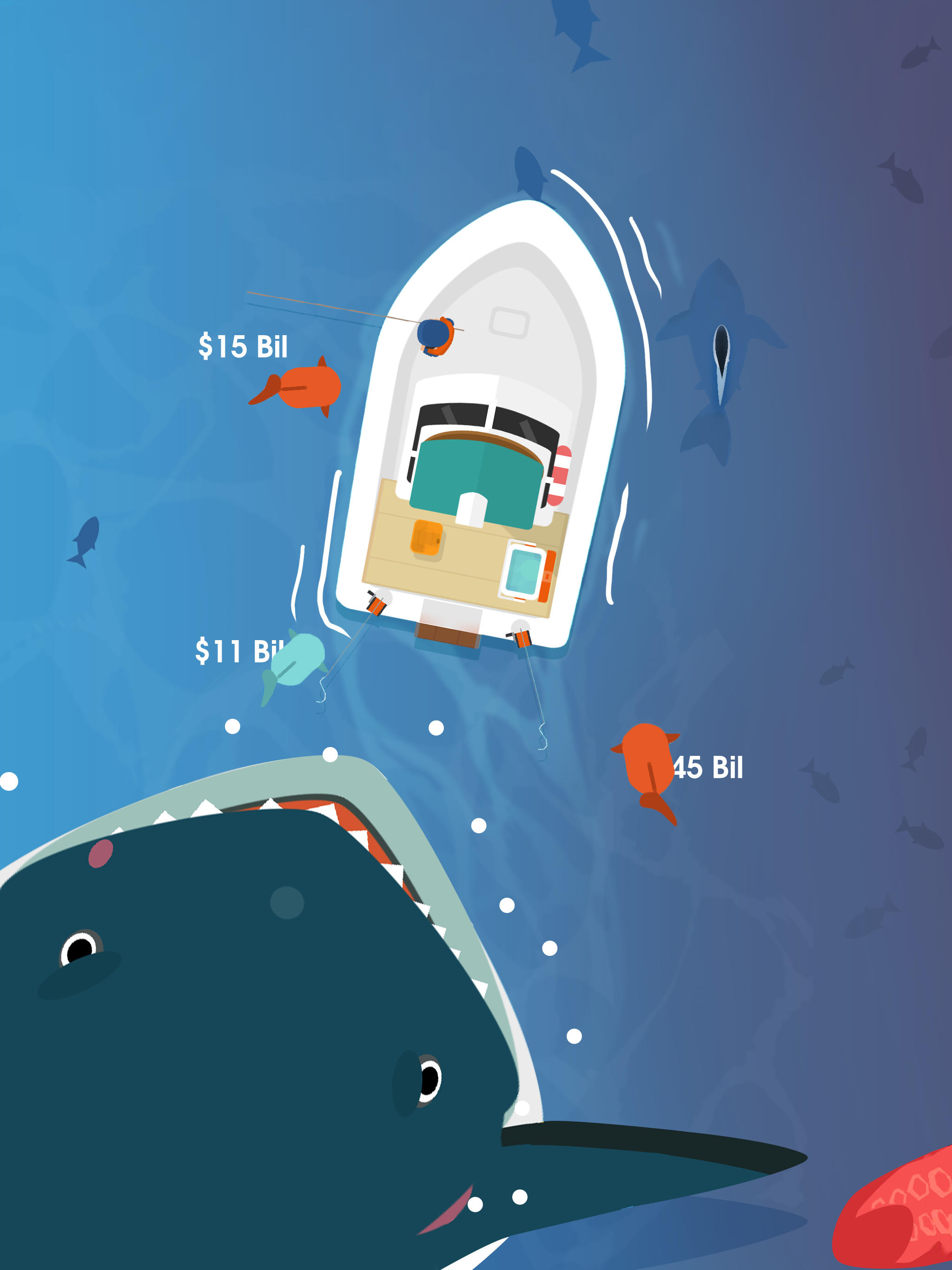 Hooked Inc: Fishing Games Game Screenshot