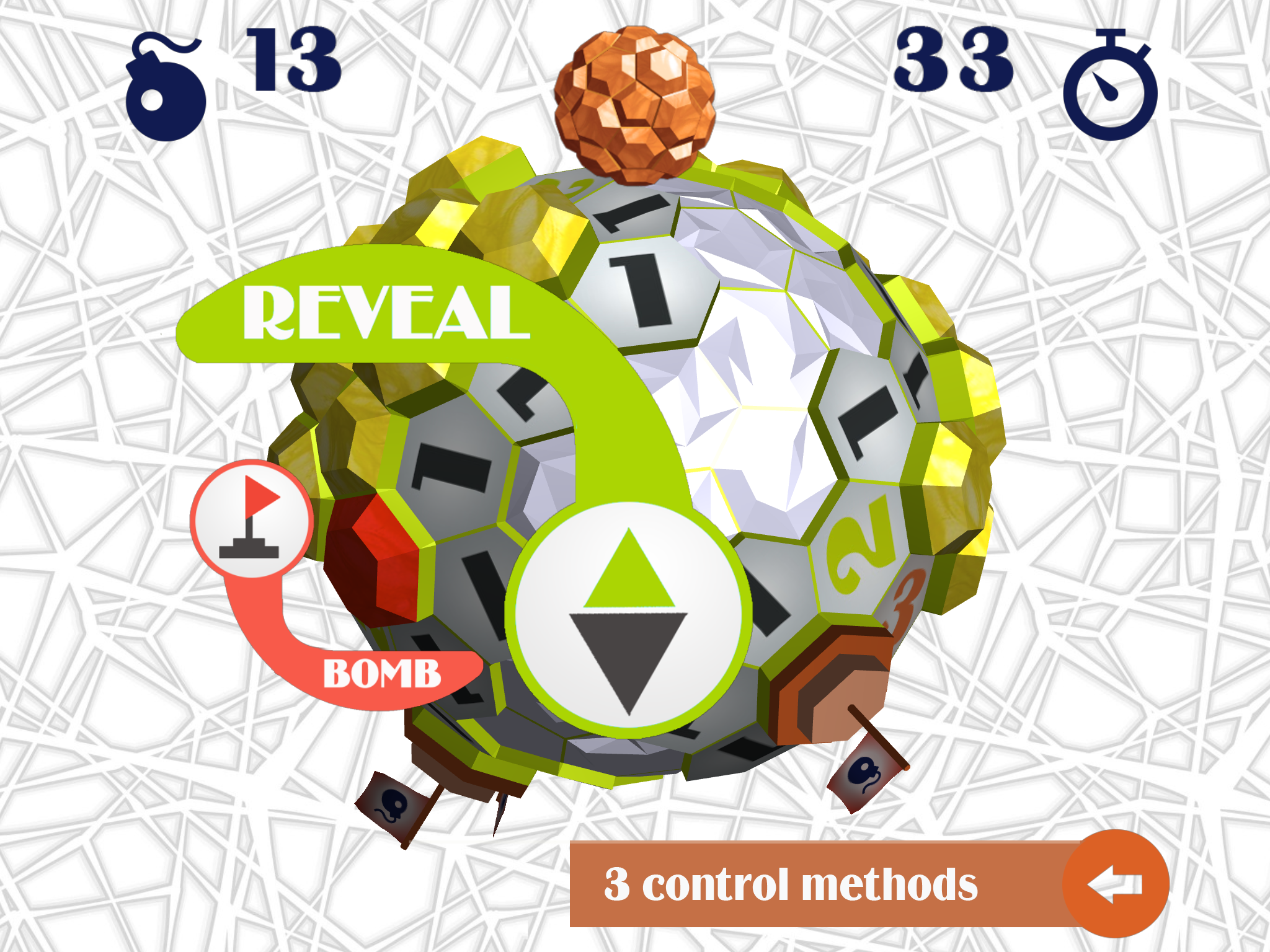 Ball Bomb Minesweeper 3D Game Screenshot