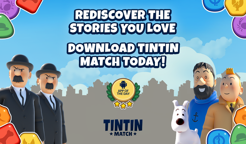 Captura de Tela do Jogo Combina com o Tintin
