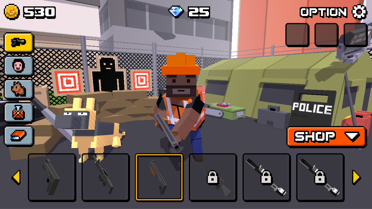 Cube Zombie War Game Screenshot