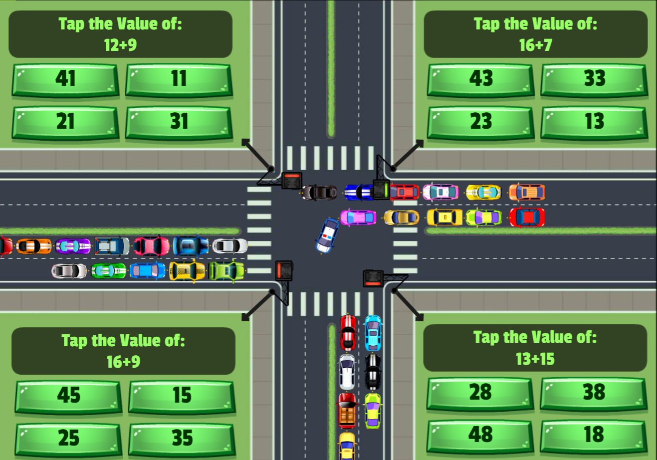 Calculating Traffic Control Game Screenshot
