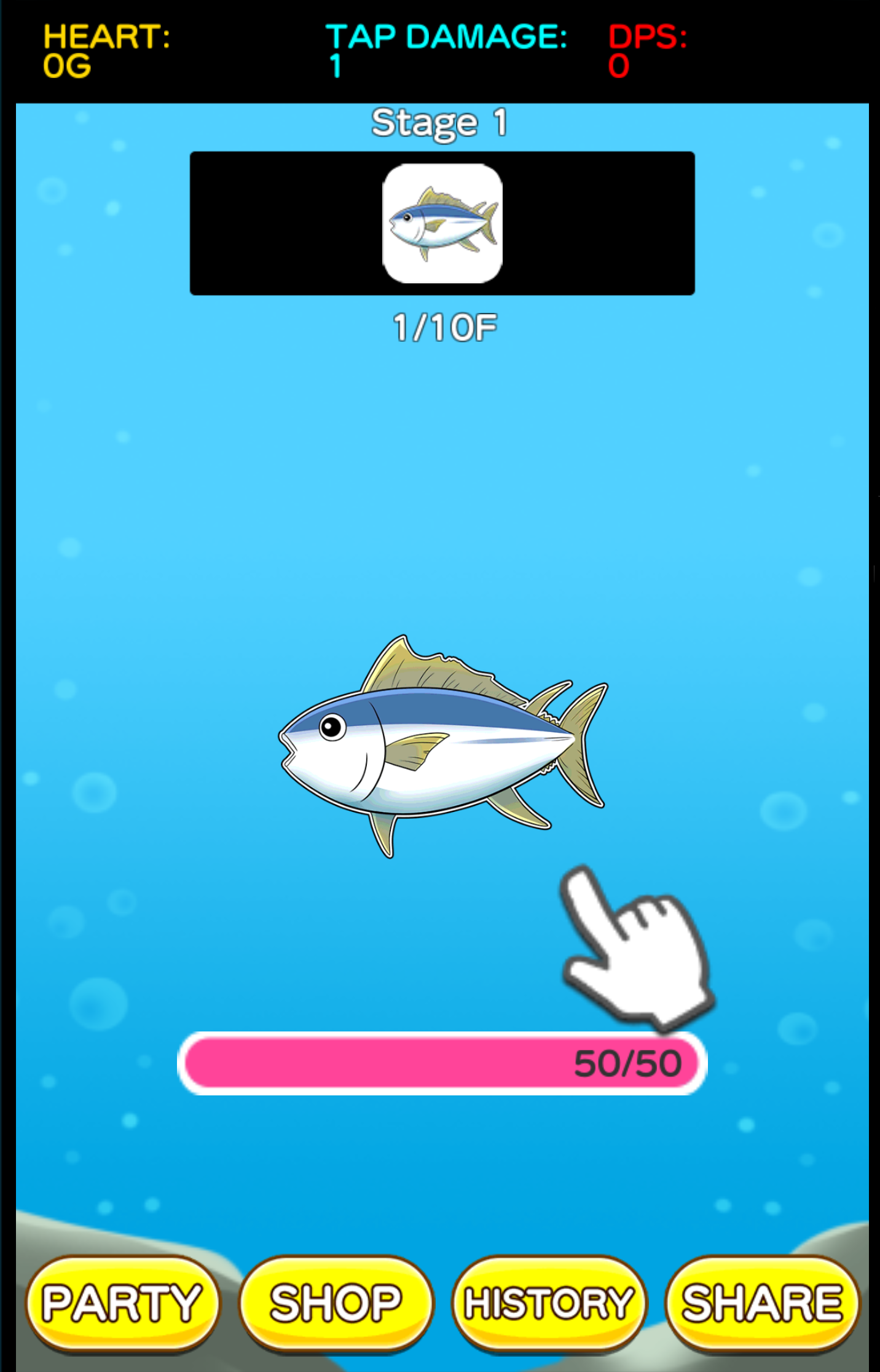 Touch the Sea Creatures Game Screenshot