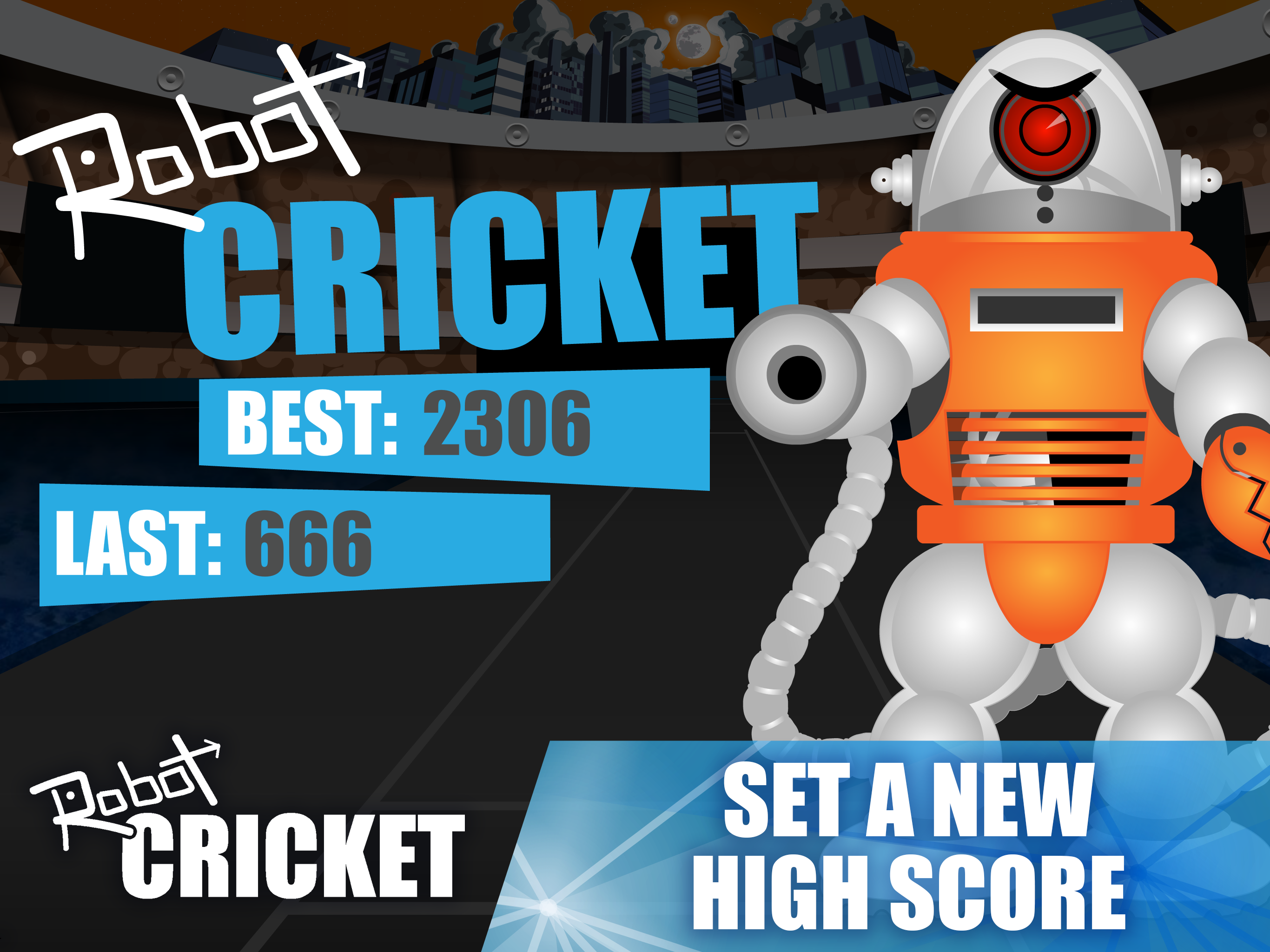 Robot Cricket Game Screenshot