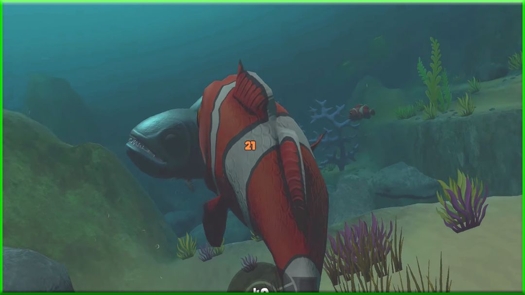 Screenshot of feed and grow fish Arcade