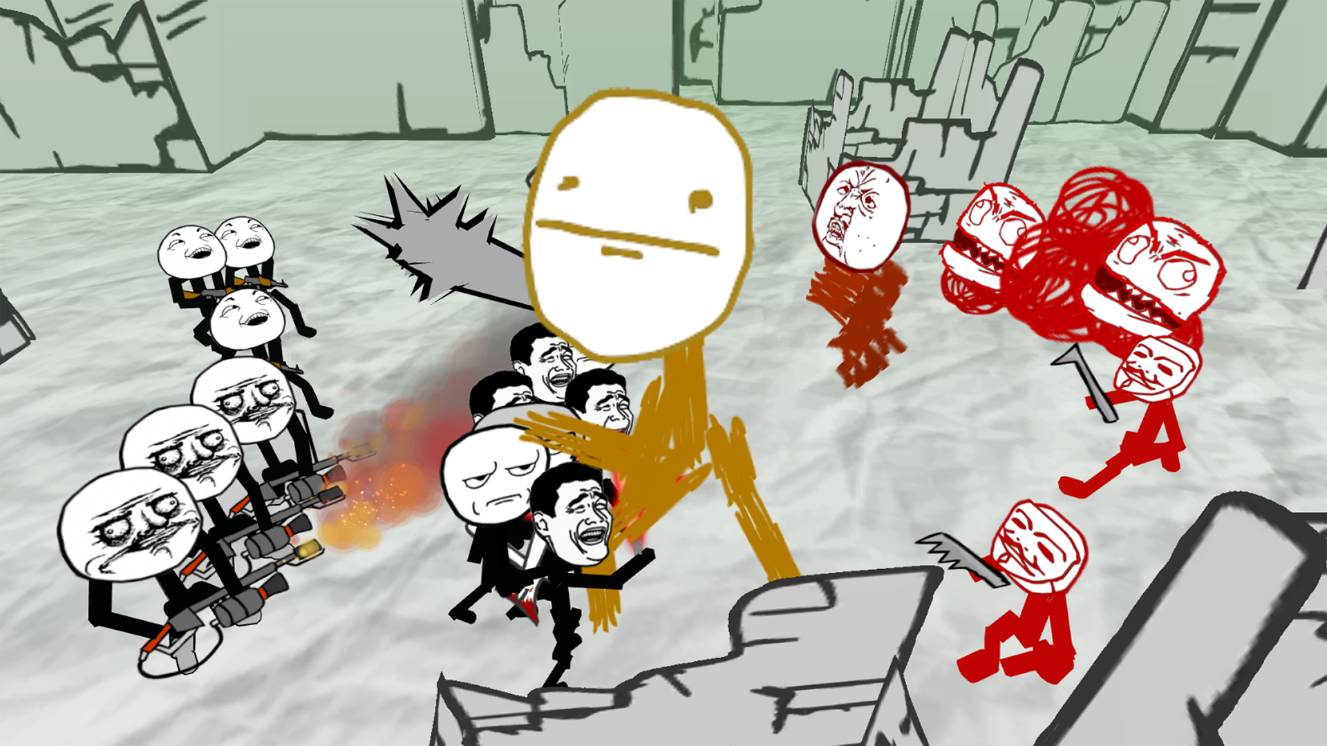 Stickman Meme Battle Simulator Game Screenshot