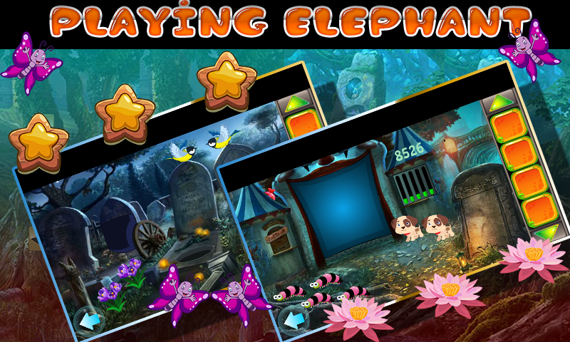 Cuplikan Layar Game Best Escape Games 35 Playing Elephant Rescue Game