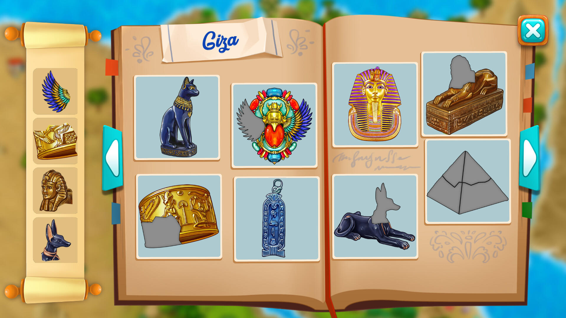 Mahjong Riddles: Egypt Game Screenshot