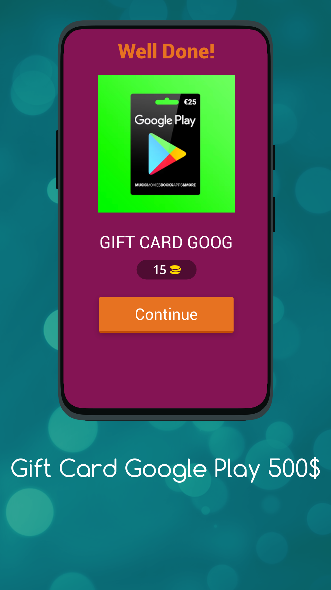 Screenshot of Google Play  dr500 Card Win