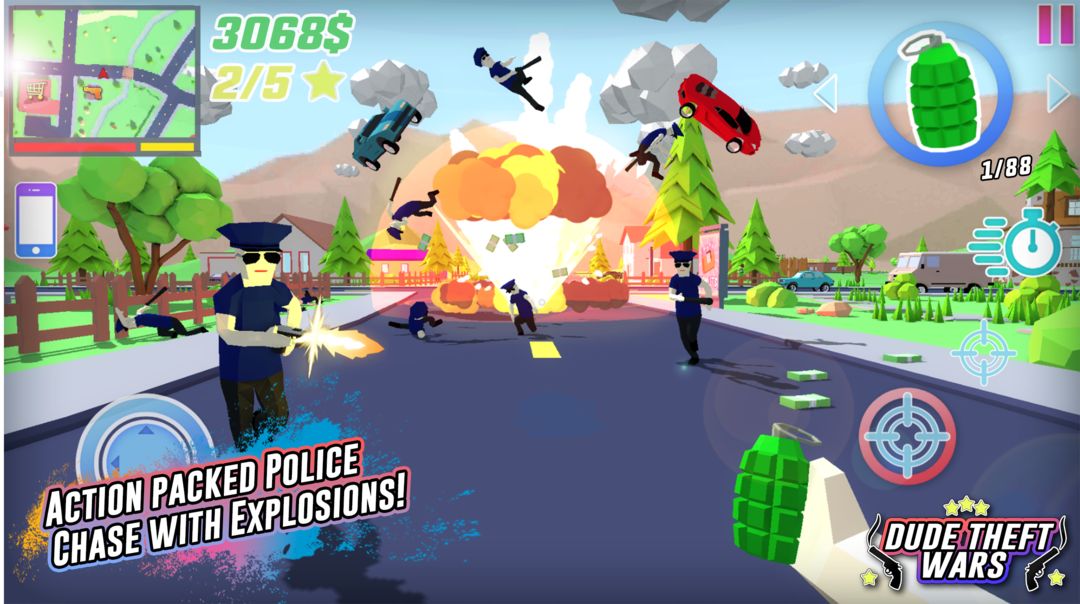 Dude Theft Wars: Open World Sandbox Simulator BETA 게임 스크린 샷