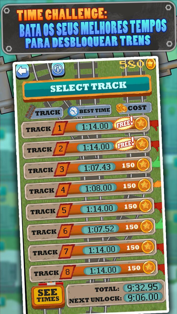 Captura de Tela do Jogo LocoRun Jogo Arcade deComboios