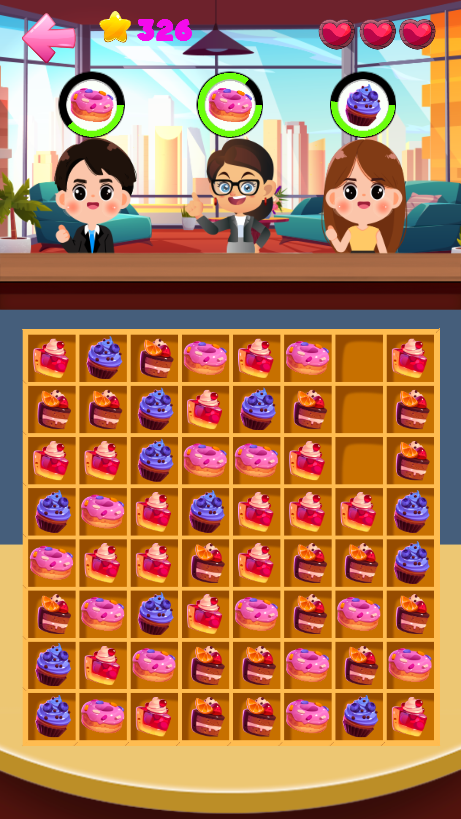 Cake Match 3 게임 스크린샷