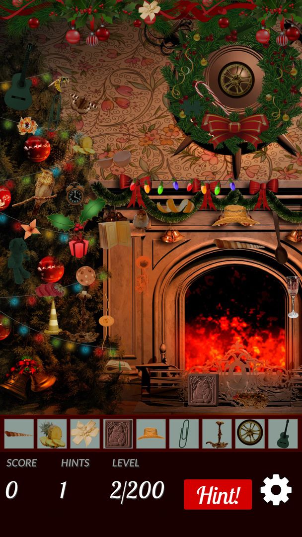 Hidden Objects Cozy Xmas: Colorful Christmas screenshot game