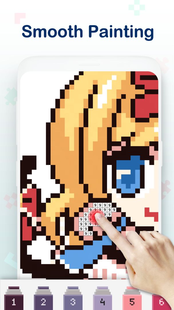 Screenshot of Pixel Coloring Book Game