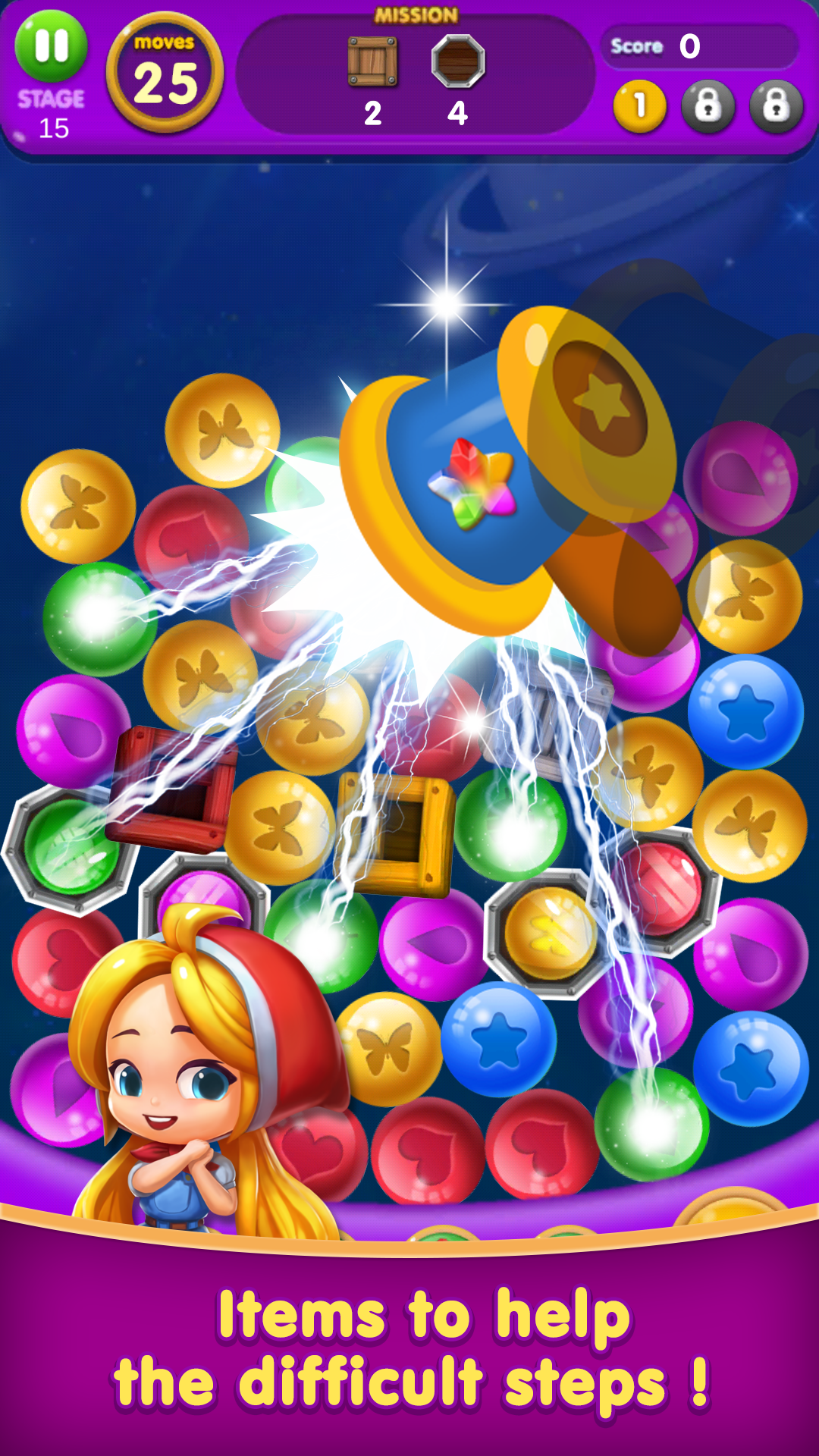 Jewel Stars-Link Puzzle Game Game Screenshot