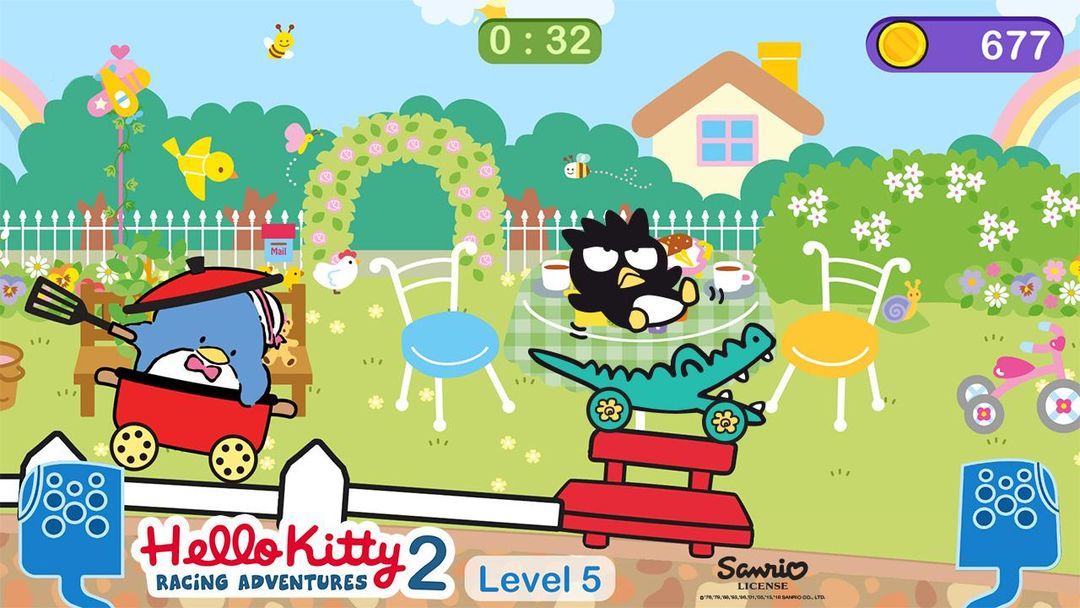 Screenshot of Hello Kitty games - car game
