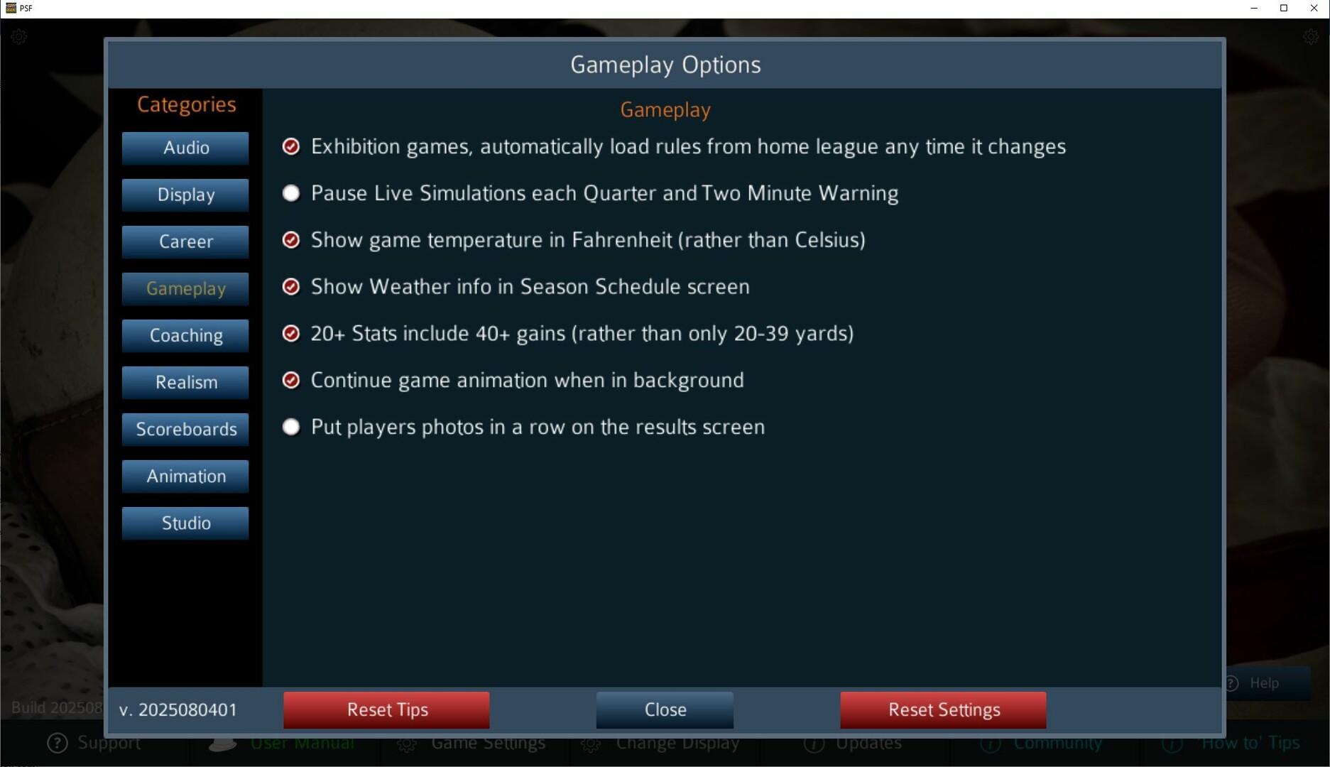 Pro Strategy Football 2025 Game Screenshot