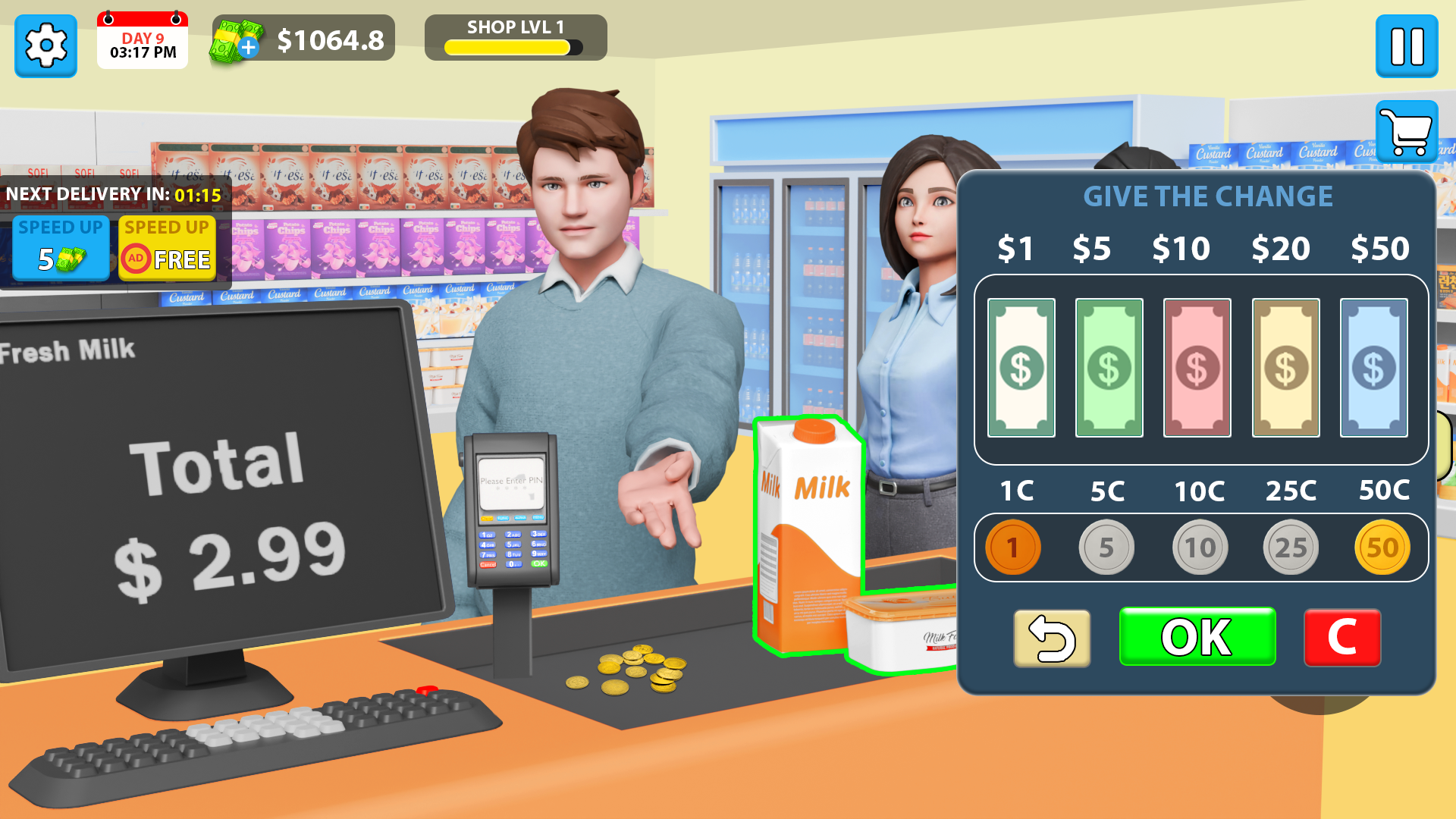 Скриншот игры Supermarket:My Store Simulator