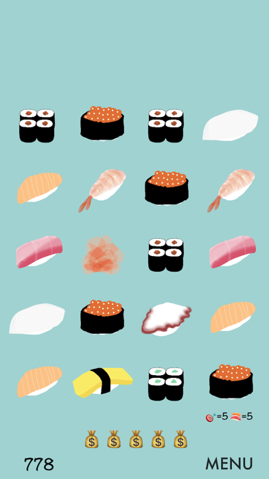 Sushi Falling Blocks Game Screenshot