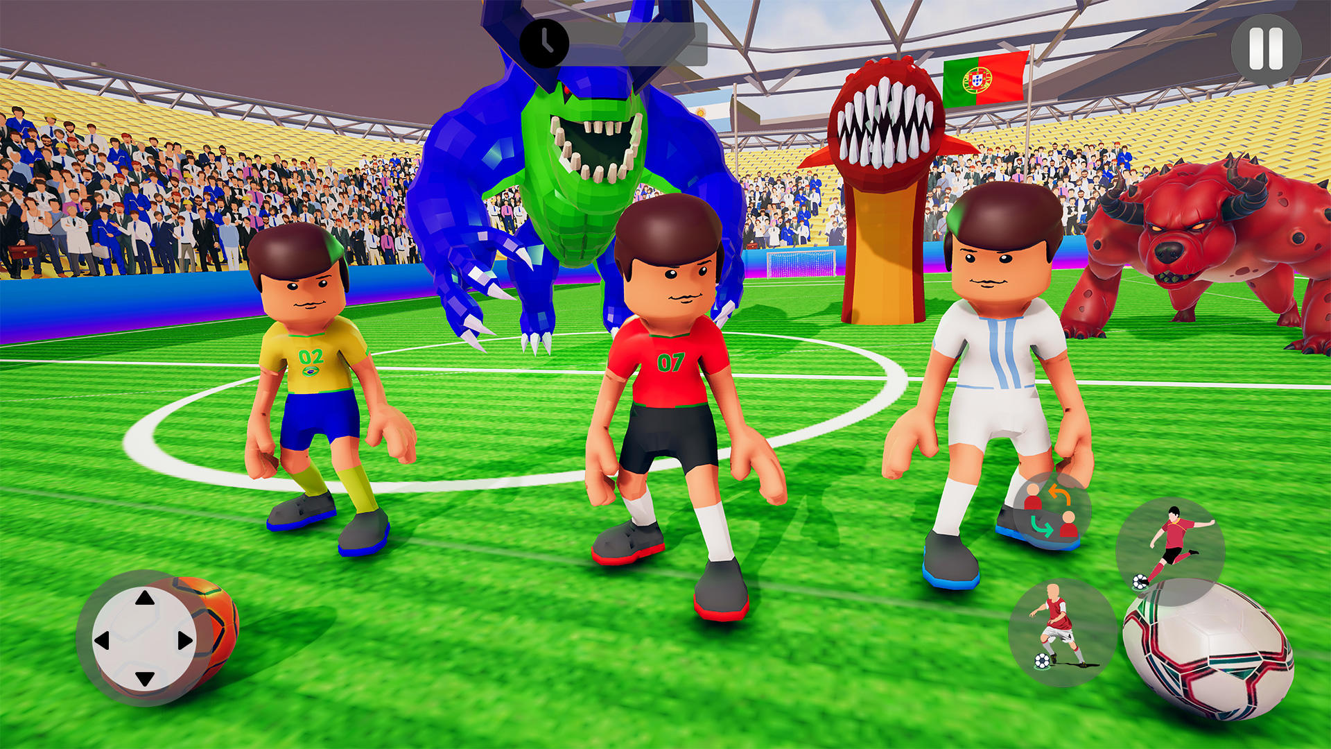 Screenshot of Rainbow Monster Mini Football