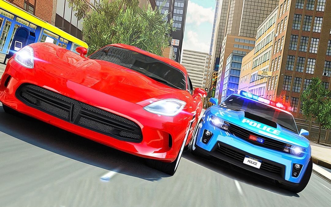Screenshot of Crazy Car Racing Police Chase