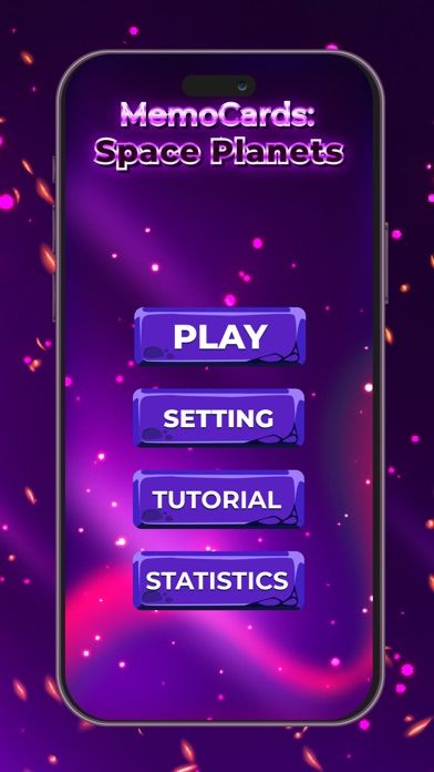 MemoCards : Space Planets Game Screenshot