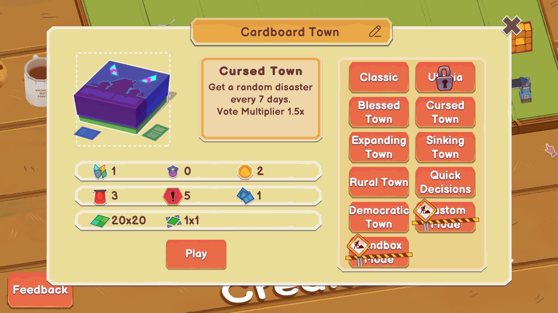 Cardboard Town 게임 스크린 샷