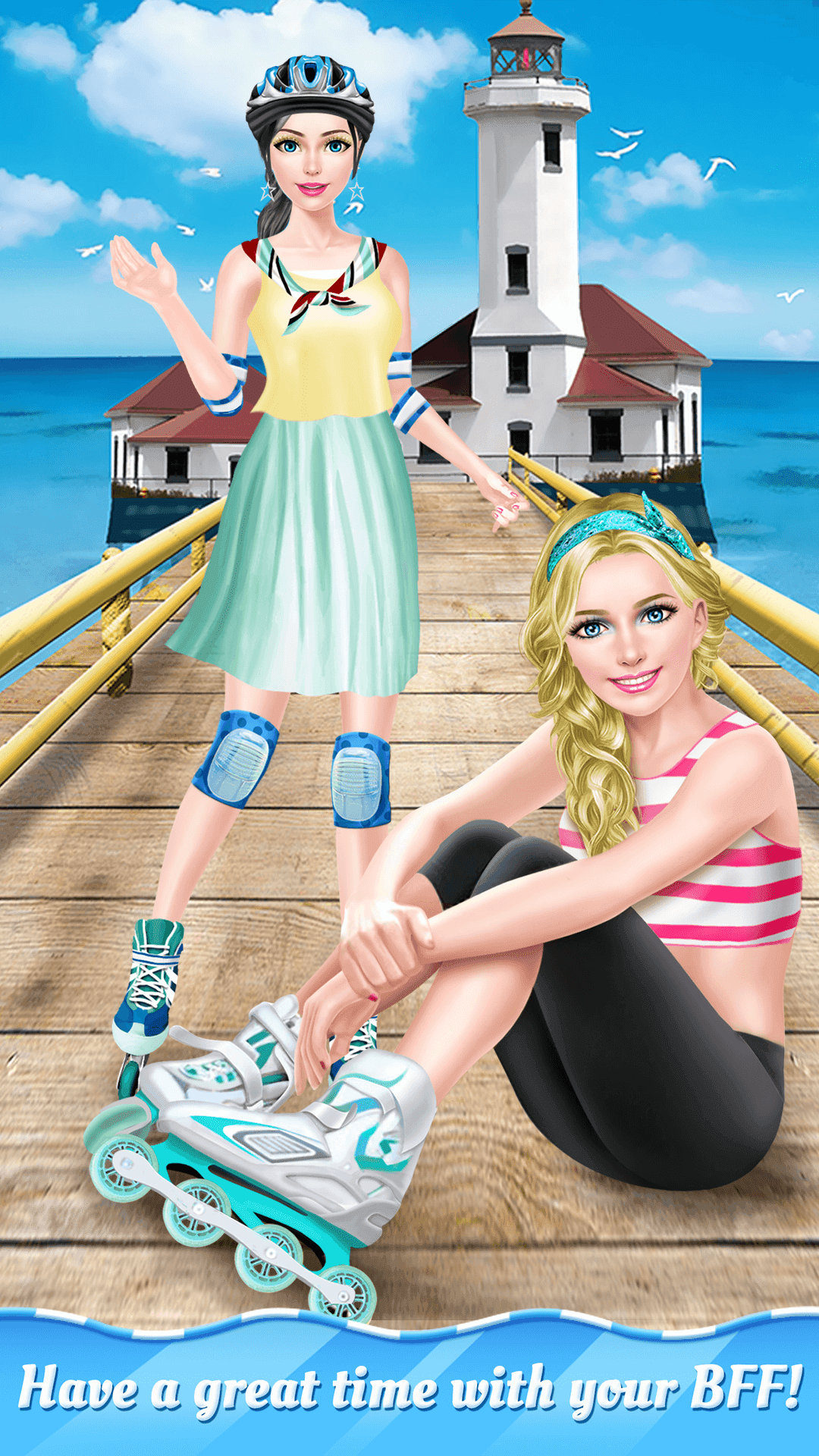 Summer Roller Girl - BFF Salon Game Screenshot