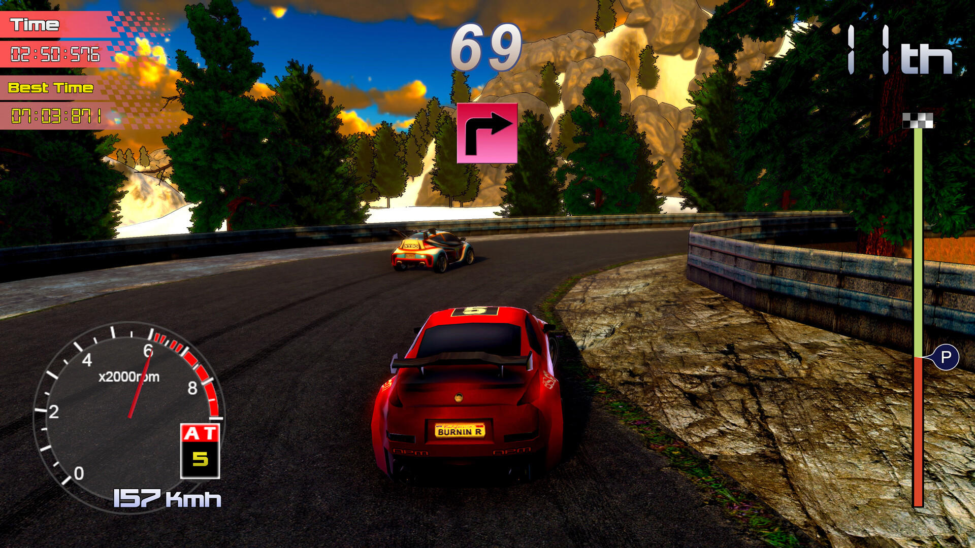 Rally Rock 'N Racing Game Screenshot