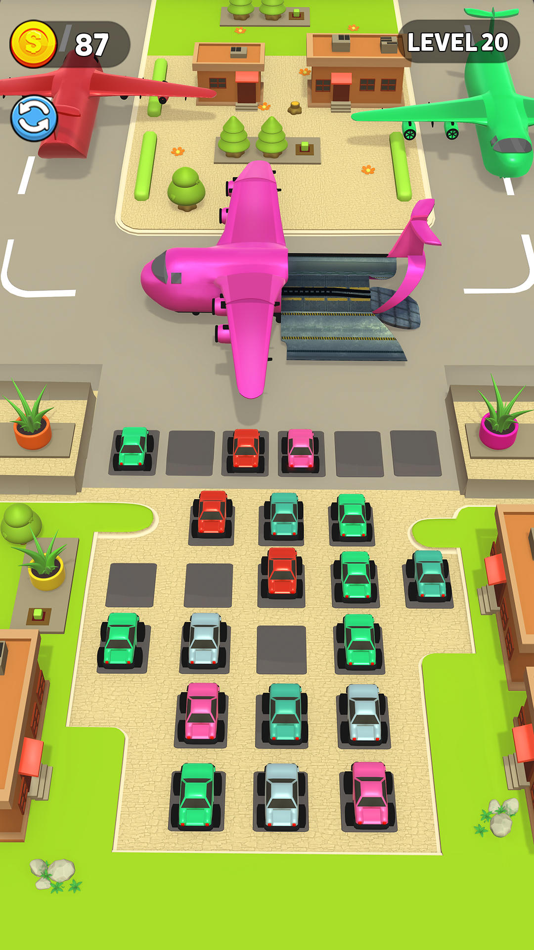 Скриншот игры Parking Jam: Plane Car Parking