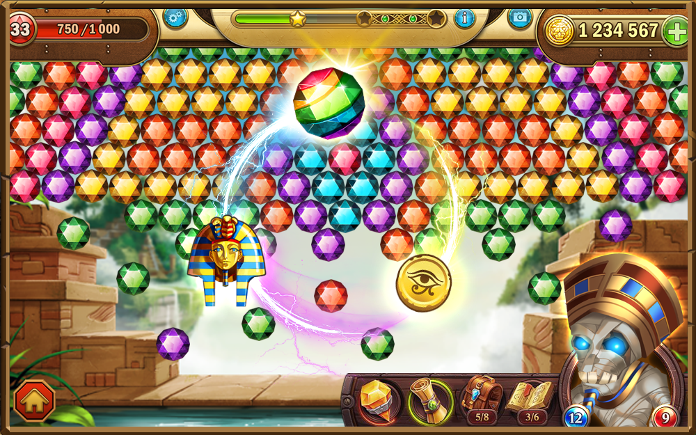 Egyptian Pharaoh Bubble Shoote Game Screenshot