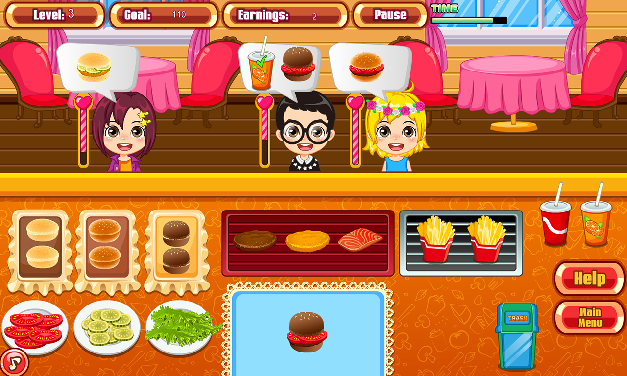 Screenshot of Burger Shop Maker