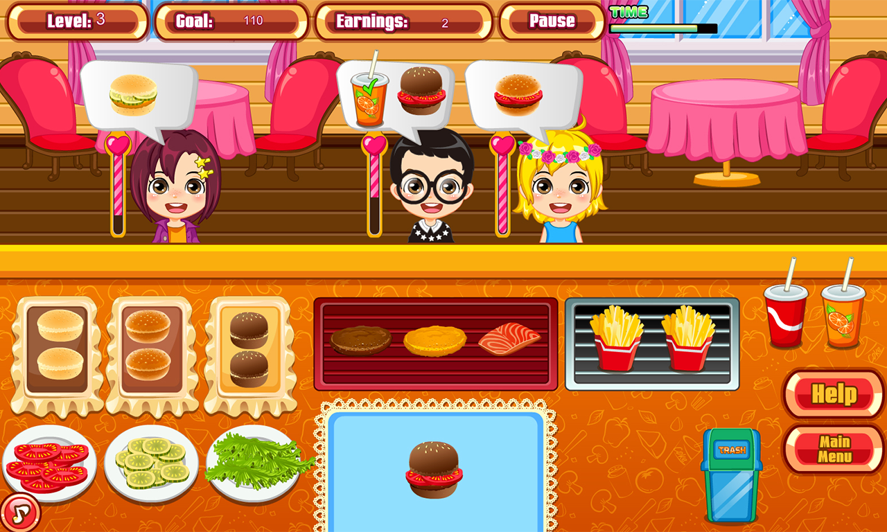 Burger Shop Maker Game Screenshot